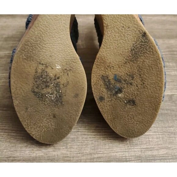 Mudd Casual Woven Strappy Slingback Wedge Sandals Womens Size 6.5 Blue - Picture 7 of 11